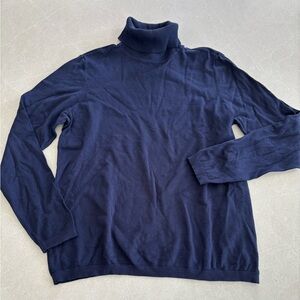 Chico's Women’s Navy Blue Turtleneck Sweater Luxury Sz. 12/Large